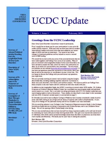 The first page of the February 2012 UCDC Newsletter