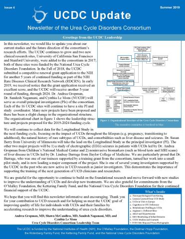 The first page of the UCDC Summer 2019 newsletter